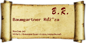 Baumgartner Róza névjegykártya