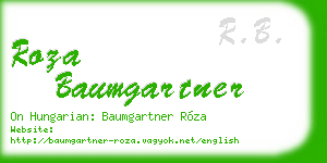 roza baumgartner business card