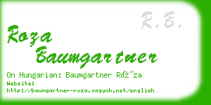 roza baumgartner business card
